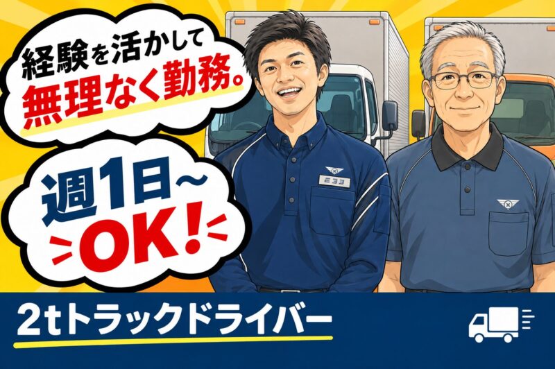 鎗田運輸有限会社 八王子支店【2t／アルバイト】